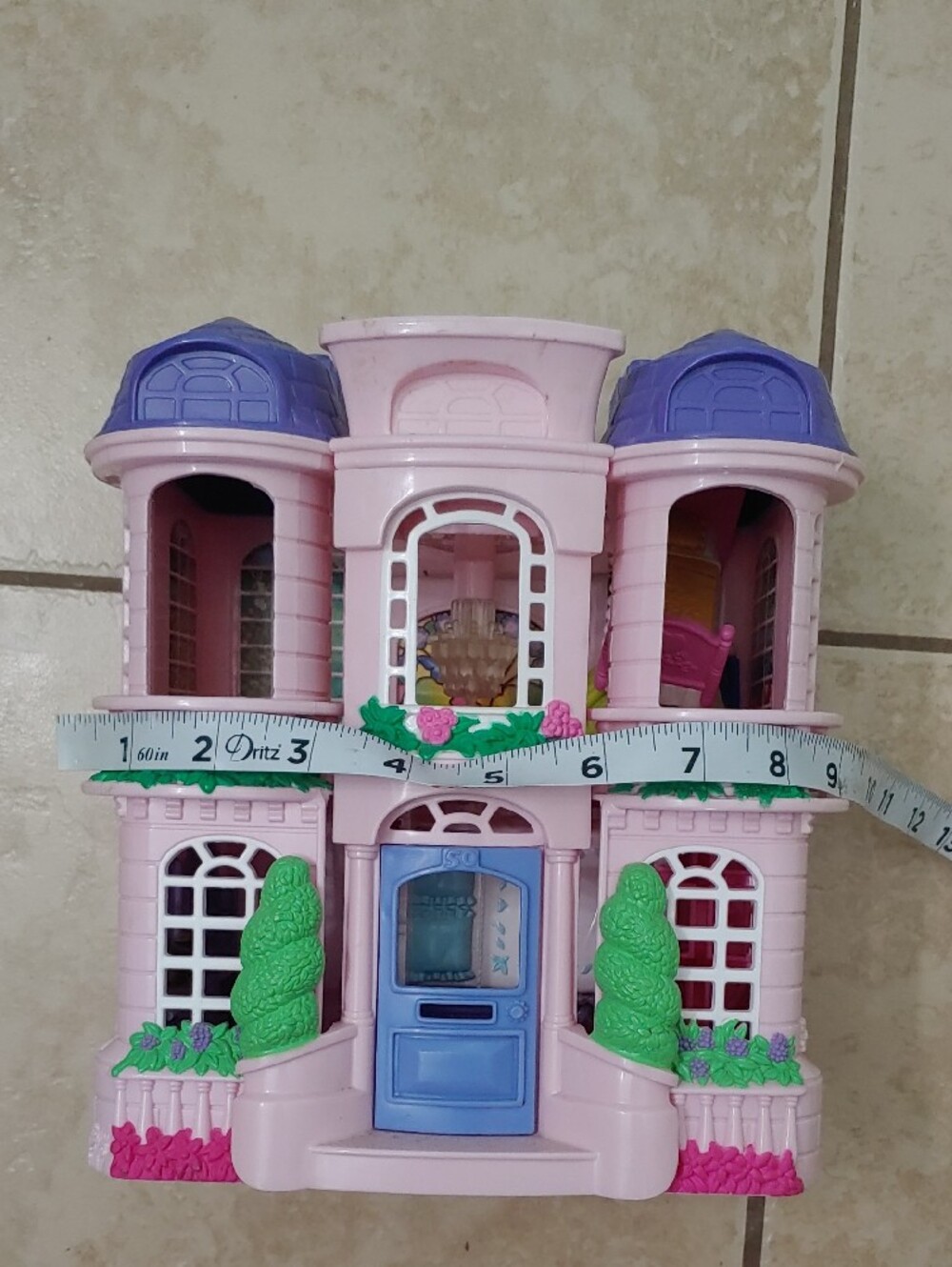 Vintage 00s Fisher-Price Pink Townhouse Dollhouse - Picture 5 of 6